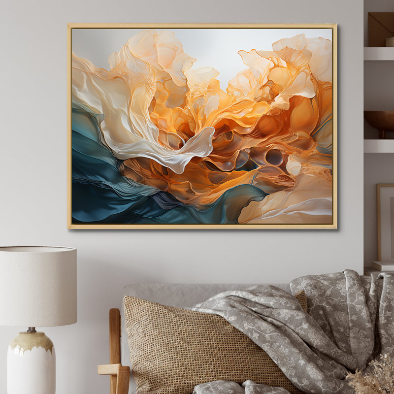 Canyon Antelope liquide Art I - décoration murale Canyon, Cadre naturel flottant, H 24 po x l 32 po x P 1 po