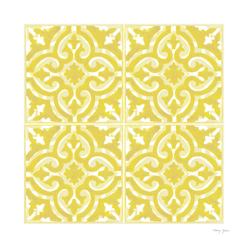 «Artisan Tile XXIII» par Nancy Green, reproduction d'art sur toile tendue, H 12 po x l 12 po, Non, Cadre flottant érable
