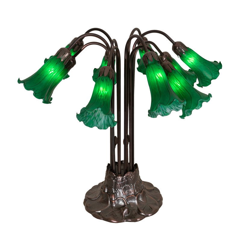 Meyda Tiffany & Stained Glass Table Lamp, Green