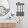 Wall-mounted towel rack with hooks