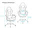 Fauteuil de jeu ergonomique avec repose-pieds, appui-tête et support de massage lombaire, chaise de bureau-133735765