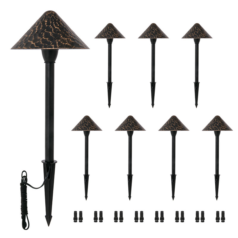 Satin Brass LED Low Voltage Landscape Lights, Pathway Lights, Outdoor Lights for Yard, Garden