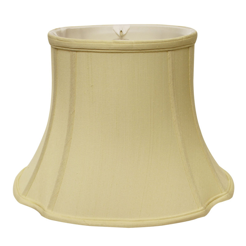 Abat-jour ovale 19 po Monay Shantung, Blanc antique