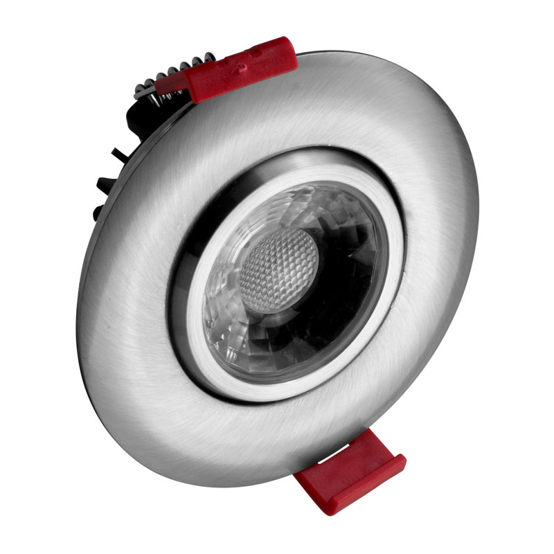Dimmable Circle Flush Mount, Nickel, 616, 5000K