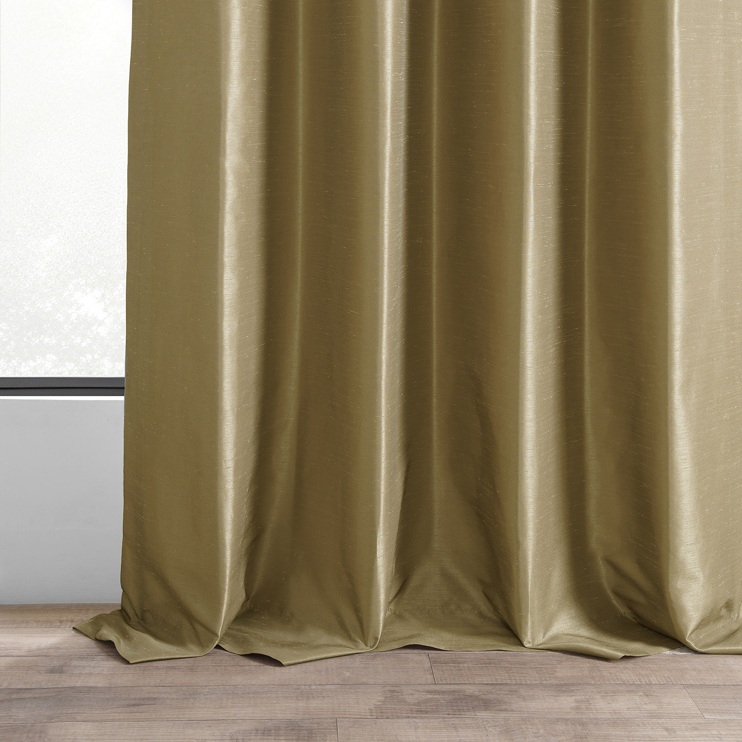 One Allium Way® Hodson Ruched Faux Silk Curtains for Bedroom, Room Darkening Curtains for Living Room Window Single Panel & Reviews | Wayfair