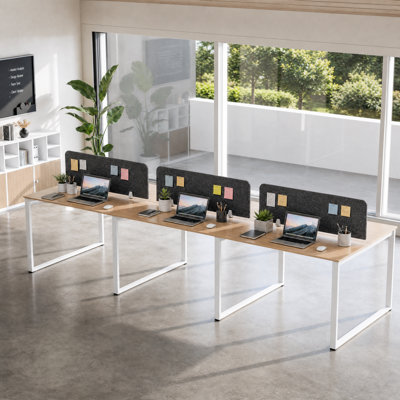 Station de travail modulaire avec prises Okeysen pour 6 personnes