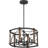 Kafader 6 - Light Steel Dimmable Drum Chandelier