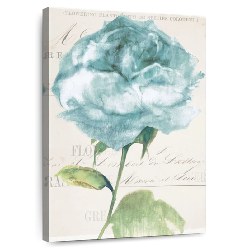 Harnek antique floral II bleu rétro, H 12 po x l 8 po