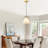 1-light Single Pendant Light With Opal Ribbed Glass Shade