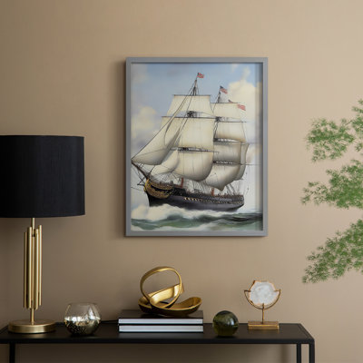 NAUTICAL Series LXII, reproduction encadrée - bois massif