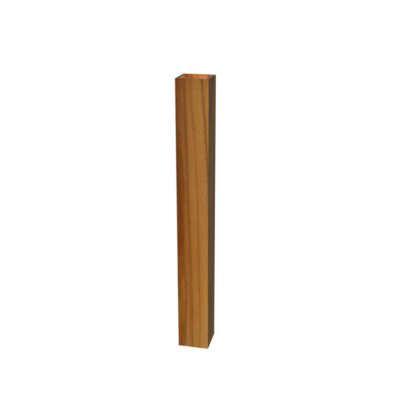 Linea Manufactured Wood LED Flush Mounted Sconce, Teak, 59.06" H x 2.95" W x 2.95" D