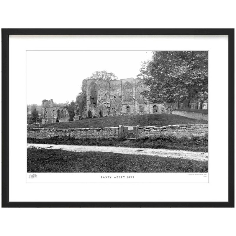 Easby, Abbey 1892 - Single Picture Frame Print, 28cm H x 36cm W x 2.3cm D