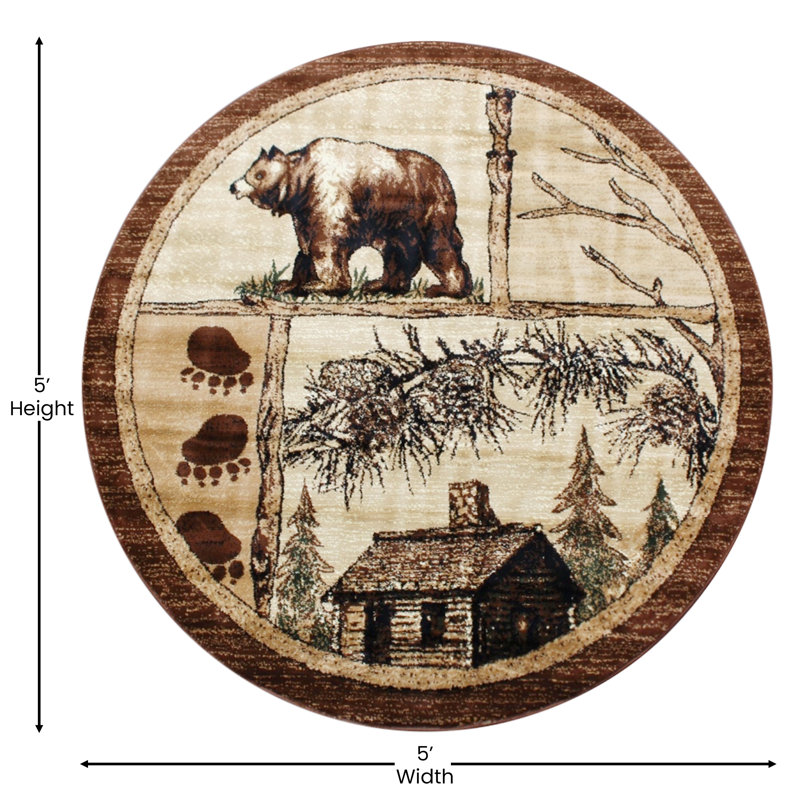 Tapis d'intérieur Daegal, Rond 6 pi