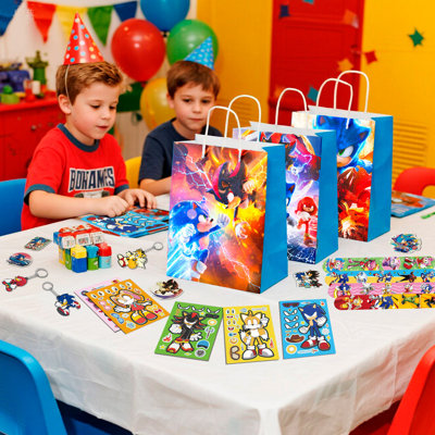 Sonic Party Favors for Kids, 110 pièces Sonic Birthday Party Favors