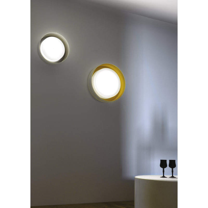 LED Wall Light 3 Flames, Gold, 12.5 cm H x 50 cm diameter, 3 x LED 18W 1620 lm 3000 K (included)