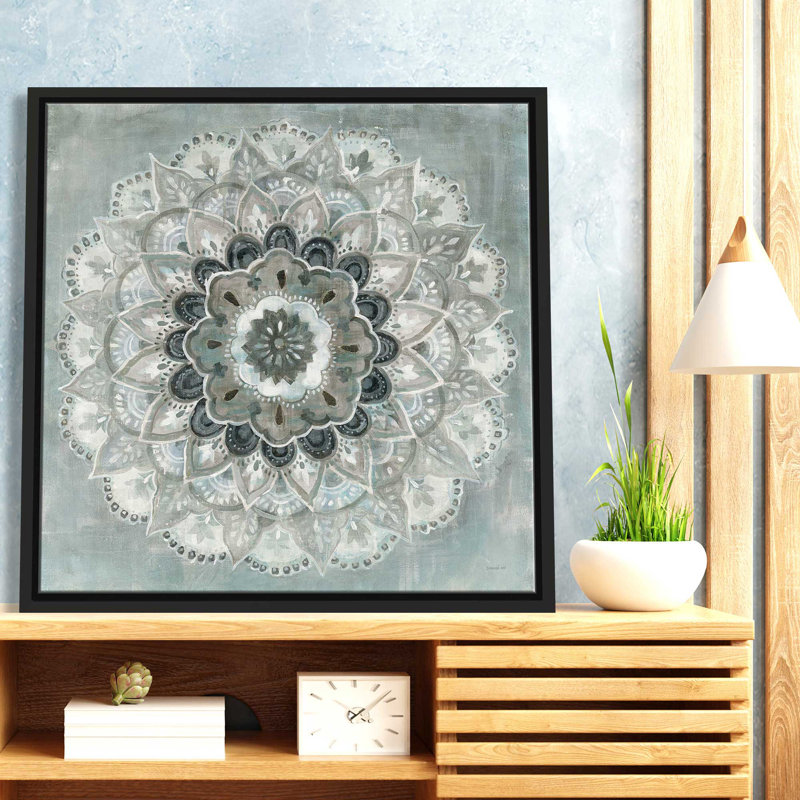 Sunburst neutre - peinture, L 27,5 po x H 27,5 po, Cadre noir