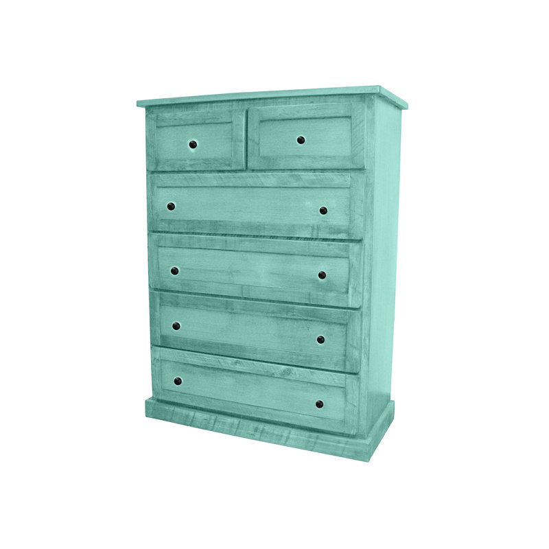 Commode 6 tiroirs Rustic, Aqua Fiesta