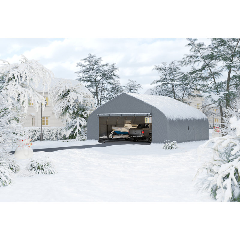Abri d'auto robuste 22,5 pi x 20 pi avec cadre en aluminium spacieux, 22,5 x 20 pi