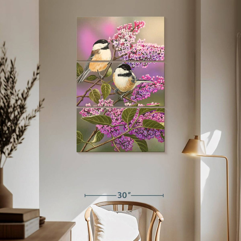 Brampt Lilacs And Chickadees