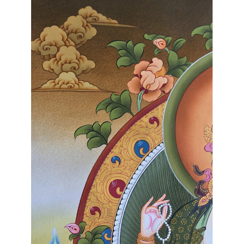 Chengrezig | Lokeshwora Thangka (Brocadeless Thangka)