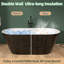 59'' x 30'' Freestanding Contemporary Soaking Acrylic Bathtub with Overflow and Drain-91479221
