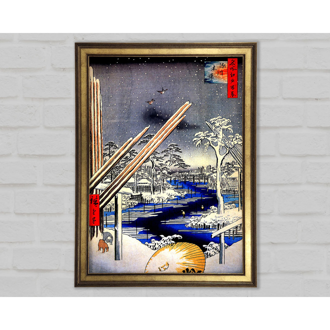 BGUC6018 von Hiroshige - Einzelner Bilderrahmen Kunstdrucke