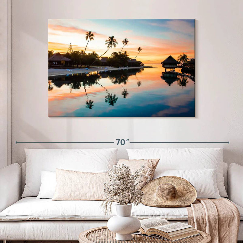 Ravi Palm Beach Reflection, 32" H x 48" W
