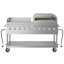 Barbecue au propane extérieur commercial en acier inoxydable de 72 po avec plaque de cuisson 36 po et four à pizza 36 po, homologué ETL en acier inoxydable (CGKIT7-G36P36)