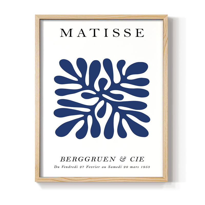 Matisse CECI, reproduction d'art encadrée - bois massif, Naturel, H 11 po x l 9 po