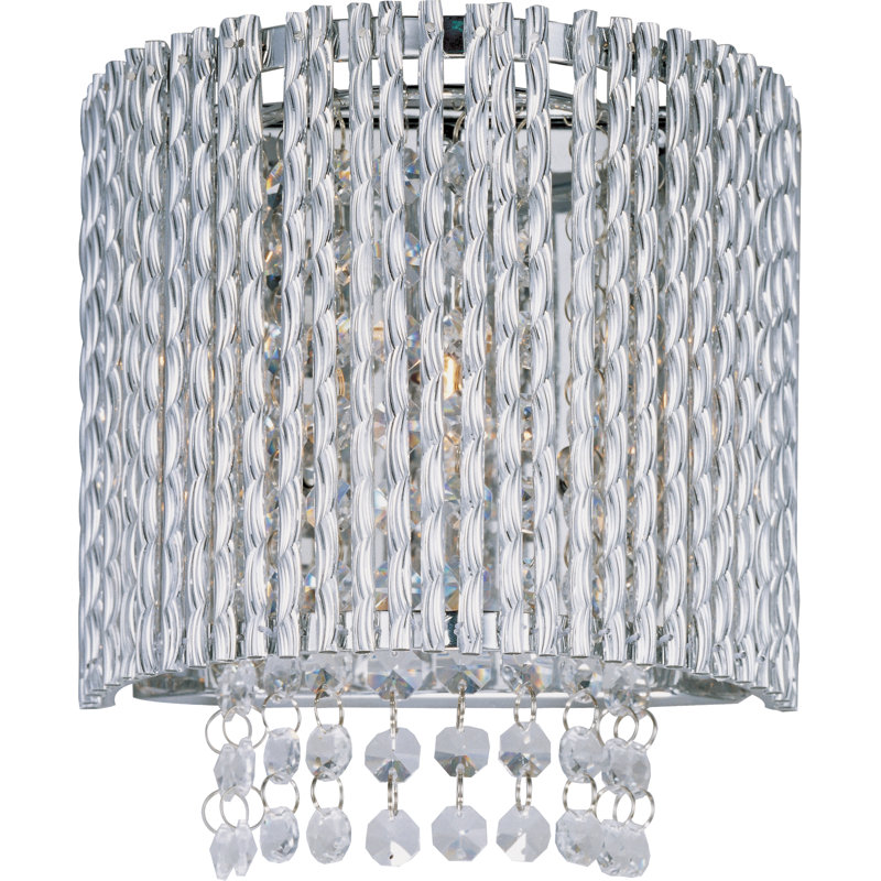 Natalia Steel Flush Mounted Sconce, 8.25" H