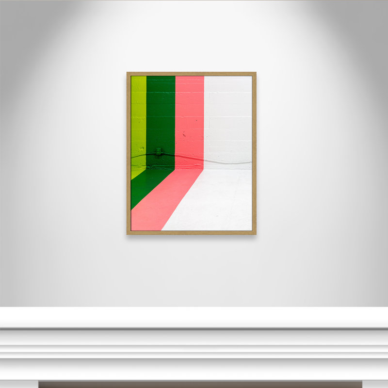 «Happy Bright Stripes On Paper» par Jason Leung, reproduction, H 29,5 po x l 23,5 po x P 0,75 po