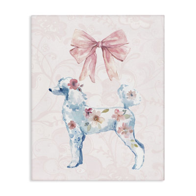 Toile pastel à motif floral pour chien, design par Carol Robinson
