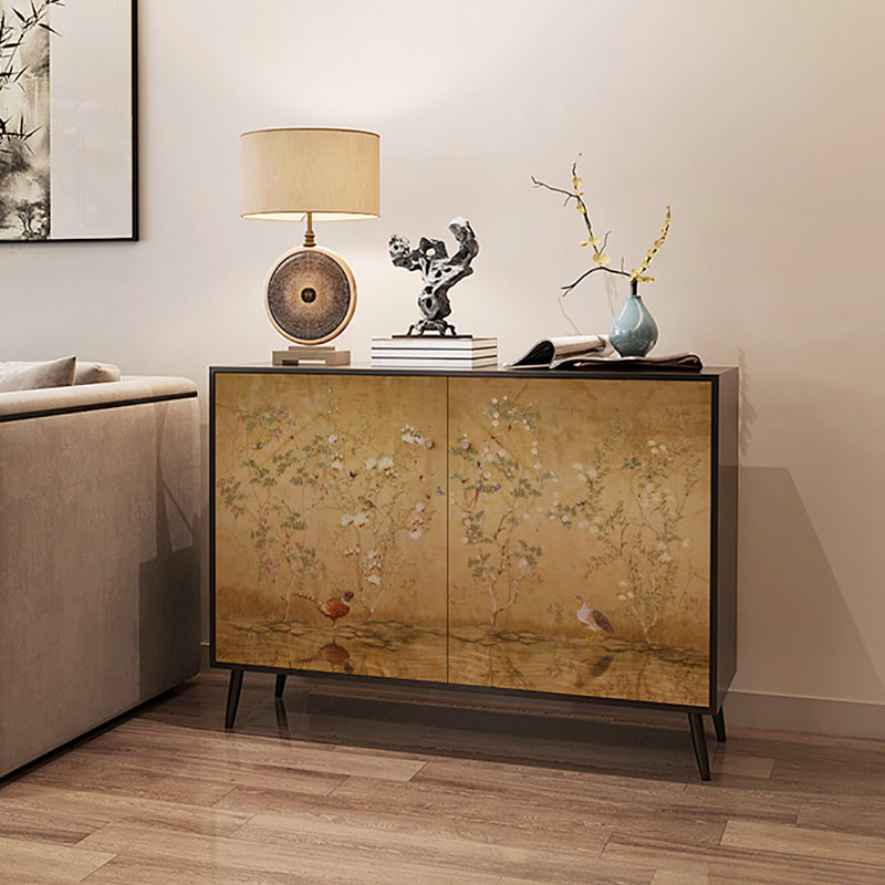 Buffet de grande capacité avec armoire de rangement, Noir, noir, noir, noir