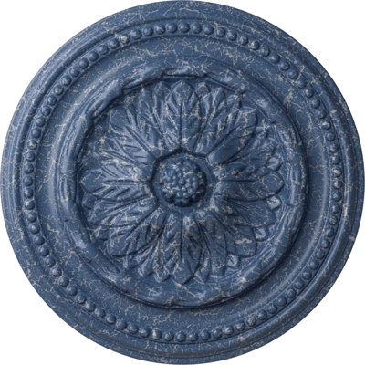 Endurathane Chester Ceiling Medallion, 15 3/4"OD x 1 7/8"P (Fits Canopies up to 2 1/4"), Hand-Painted Americana Crackle Finish