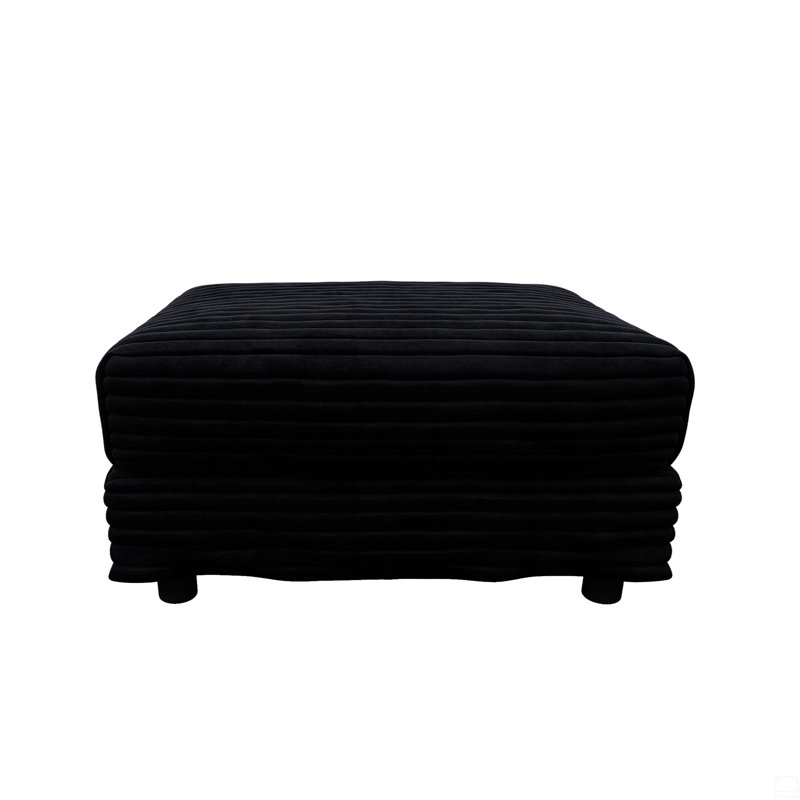Corduroy Ottoman To Combine With 2 Seater Sofa, 3 Seater Sofa And 4 Seater Sofa, Black