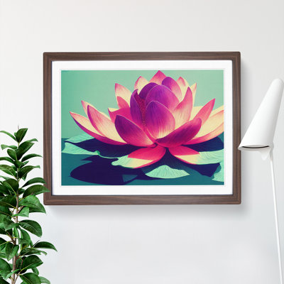 Flowing Lotus Flower - Framed Print