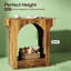 Table de bout arquée rustique à 2 arches, table de couloir en bois de conception Mid-Century, fabrication E1, égratignure et eau, assemblage sans effort du thé en brun, matériau, égratignure, assemblage rapide et facile