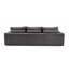 Canapé modulaire 110 places à assise profonde en velours côtelé 110 po pour salon-194274723
