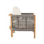 Fauteuil club d'extérieur en bois d'acacia avec coussins Harrill-508471134