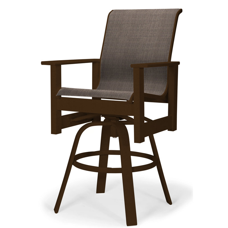 Fauteuil pivotant à hauteur de barre Leeward MGP, Moka Sunbrella®, Kona texturé