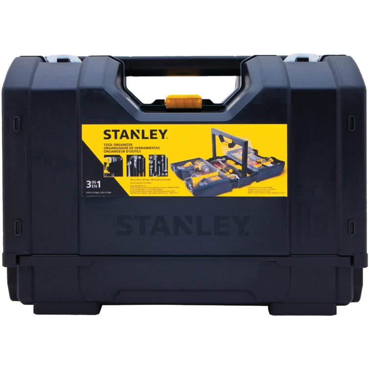 Stalwart Portable Tool Storage Box - Multi-Compartment Trays for