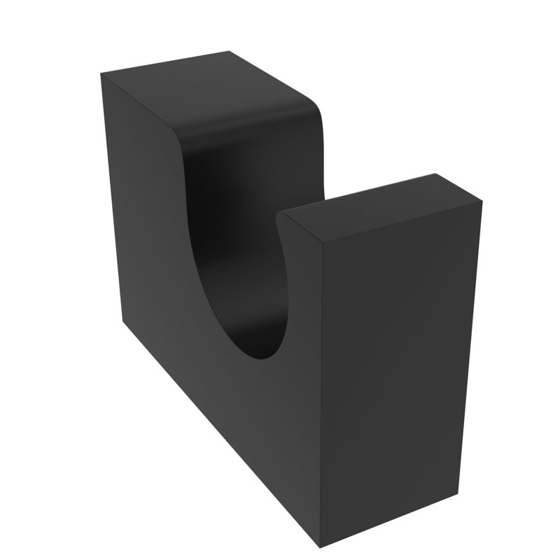 Fire Wall-Mounted Towel Hook - Matte Black, Premium Brass Construction, Installation Hardware Included, Matte Black