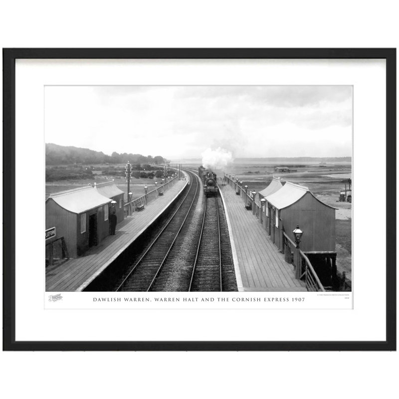 Dawlish Warren, Warren Halt And The Cornish Express 1907 - Single Picture Frame Print, 45cm H x 60cm W x 2.3cm D