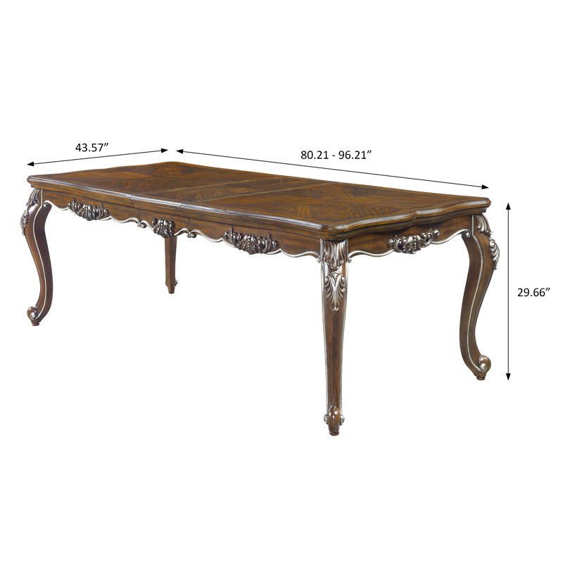 Table de salle à manger, finition chêne antique