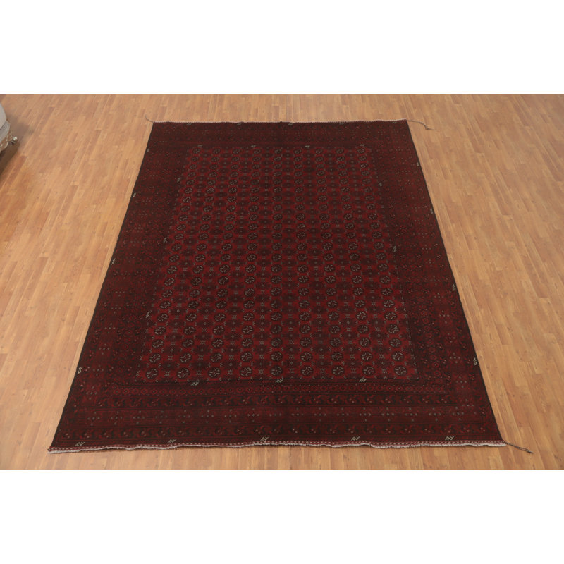 Tapis à motif géométrique oriental afghan 10 x 13