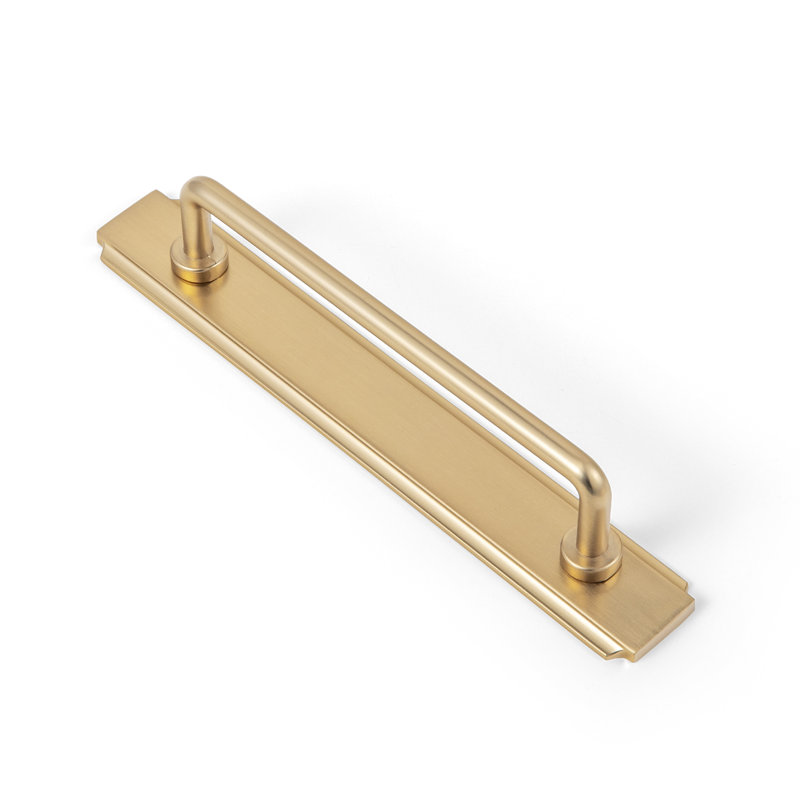 Poignée de bar élégante avec contre-plaque (G020), 5", Champagne Bronze