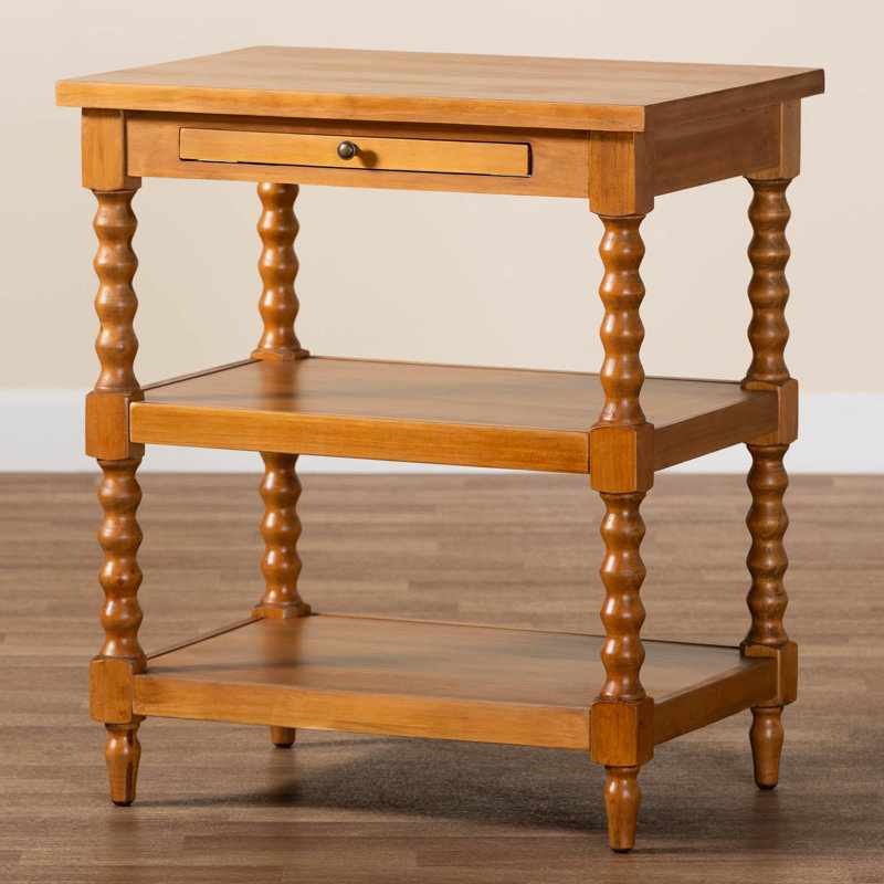 End Table with Storage, Brown