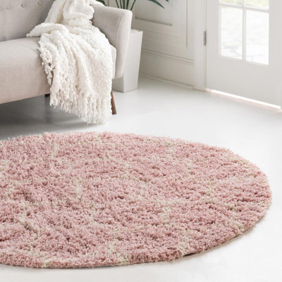Tapis à poils longs rubis rose clair Rugs.com