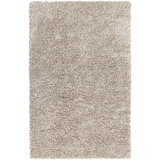 Eleanor Wool Area Rug in White And Taupe