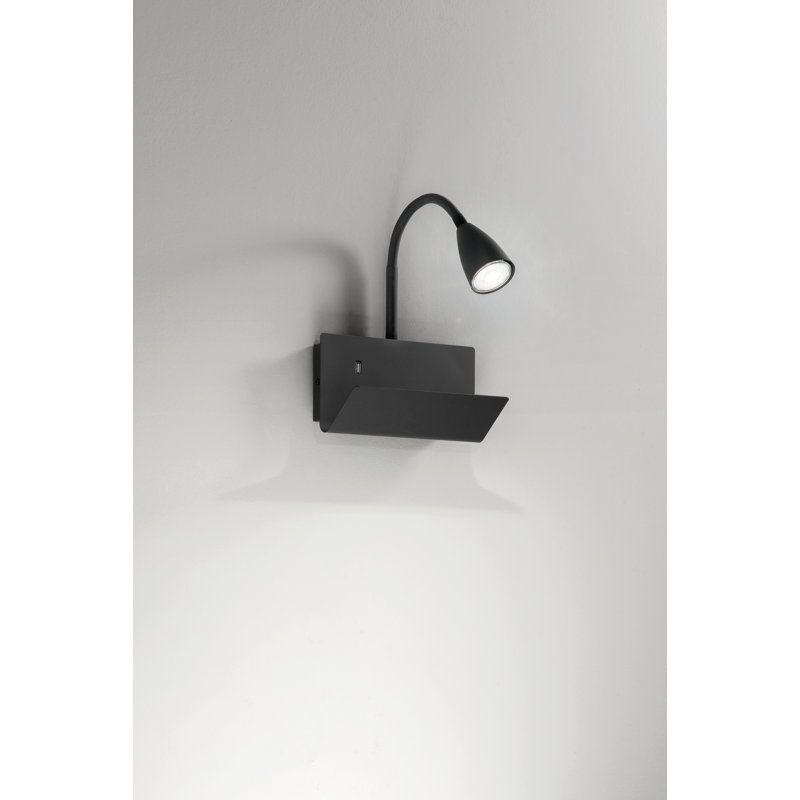 Camodeca Aluminium (hammered) Wall Sconce, Black